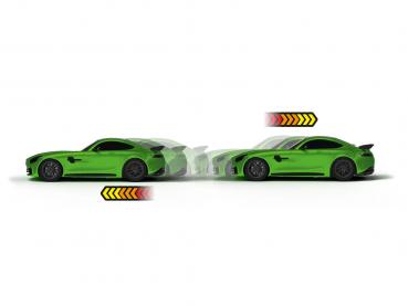 Build 'n Race Mercedes-AMG GT R, grün Auto-Bausatz mit Rückziehmotor für Kinder ab 4