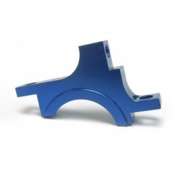 KM-Racing K8 Aluminium Bulkhead oben rechts (blau)