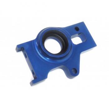 KM-Racing K8 Aluminium Getriebewellenbock rechts inkl. Lagerbuchse 8 x 14 x 4 mm (blau)