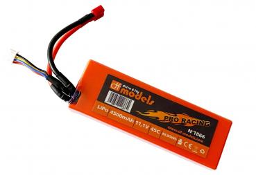 Lipo Akku 11,1 Volt 3S - 4500mAh, 45C - eckig