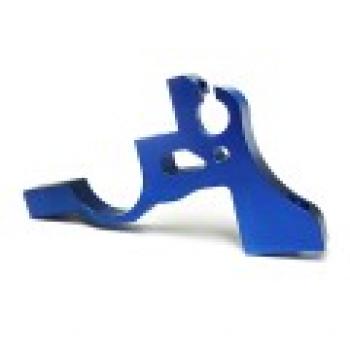 KM-Racing K8 Aluminium Bulkhead hinten unten links (blau)