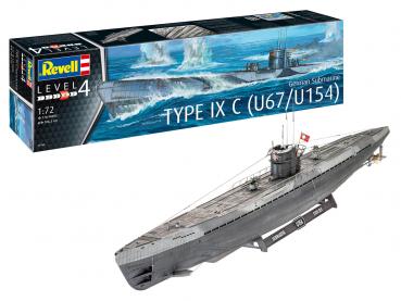 1:72 German Submarine Type IX C U67/U154