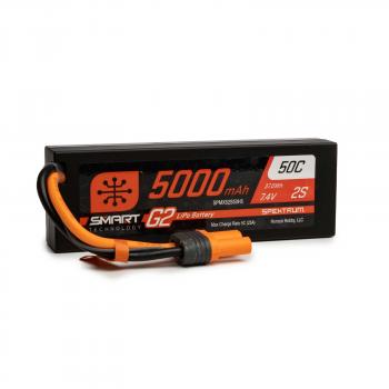 7.4V 5000mAh 2S 50C Smart G2 Hardcase LiPo Battery: IC5