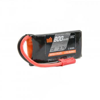 3.7V 800mAh 1S 30C LiPo Battery: JST