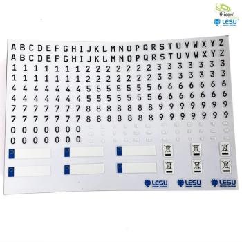 1:14 Nummernschild-Sticker 6x EURO-Schilder