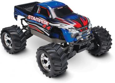 TRAXXAS STAMPEDE 4X4 BLAU RTR +12V-LADER+AKKU 1/10 4WD MONSTER TRUCK BRUSHED