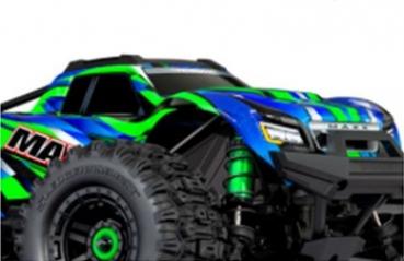 NEU TRAXXAS WIDE-MAXX 1:10 RTR TSM SR VXL4S REGLER O AKKU/LADER 1/10 MONSTER-TRUCK BRUSHLESS GRÜN