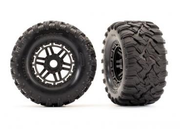 REIFEN AUF FELGE MONTIERT FELGE SCHWARZ MAXX ALL-TERRAIN REIFEN TRAXXAS