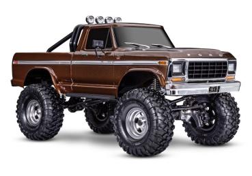 TRAXXAS TRX-4 79 Ford F150 High-Trail 1/10 Crawler RTR braun Brushed, ohne Akku und Ladegerät
