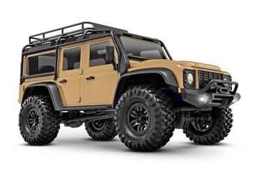 TRAXXAS TRX-4M LR Defender 4x4 tan 1/18 Crawler RTR Brushed, mit Akku und USB Ladegerät