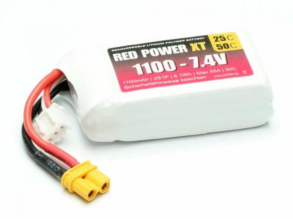 LiPo Akku RED POWER XT 1100 - 7,4V