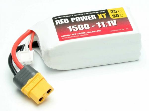 LiPo Akku RED POWER XT 1500 - 11,1V