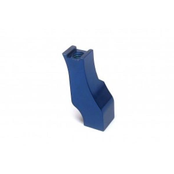 KM-Racing K8 Aluminium Bulkheadstütze unten links (blau)