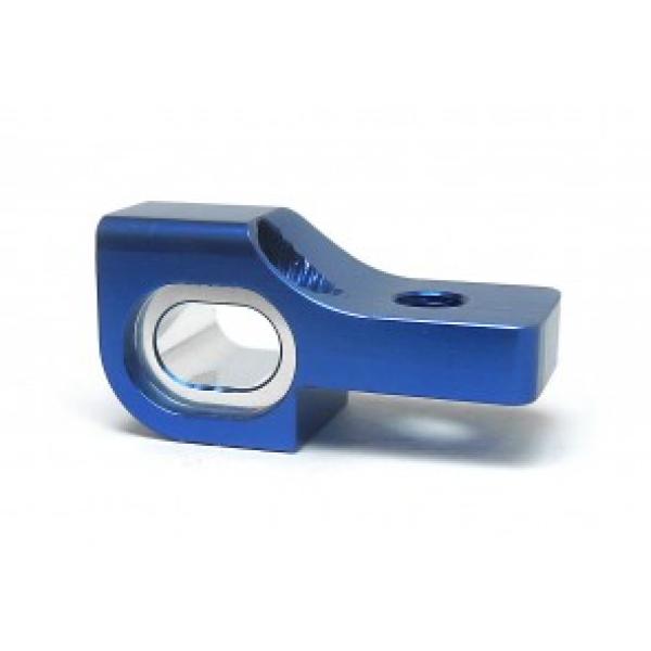 KM-Racing K8 Aluminium Querlenkerhalter vorne unten hinten rechts (blau)