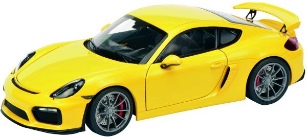 Schuco 450040000 - "Porsche Cayman GT4 Fahrzeug, 1:18, gelb