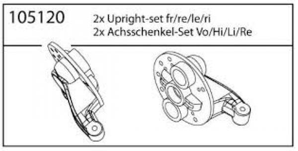 CV-10 Achsschenkel-Set vo/hi