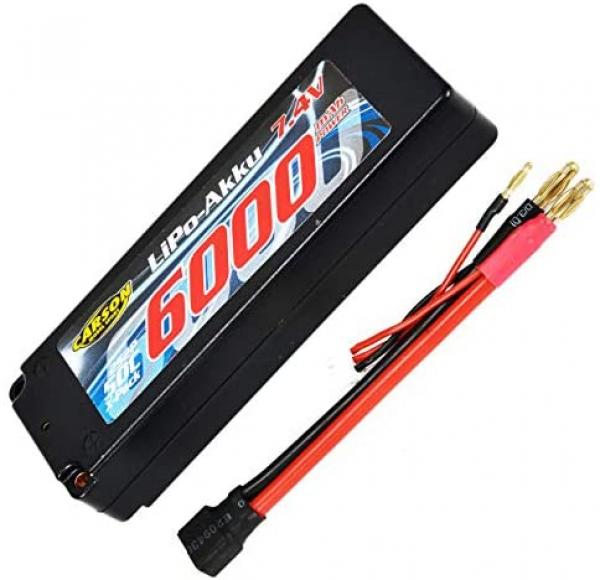 LiPo-RP-7.4V-6000mAh-50C-Box-4mm , Zubehör, Dean Stecker