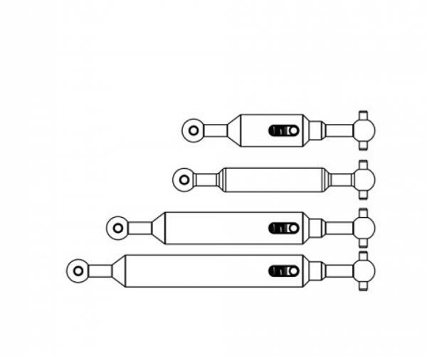 1:14 Antriebswellen-Set (4) 6x6 Kipper.Ausg.