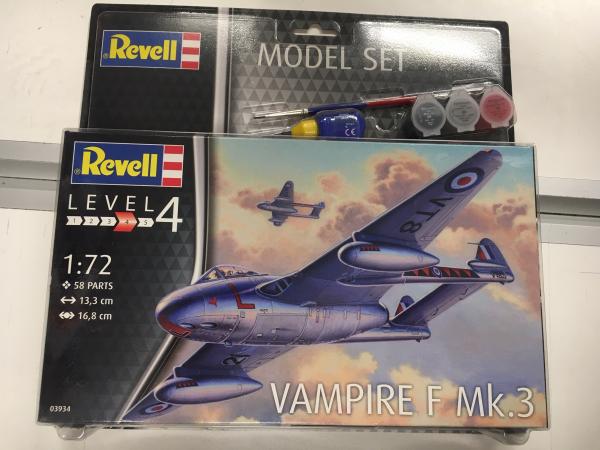 Model Set Vampire F Mk.3 1/72