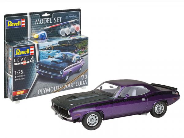 1:25 Model Set 1970 Plymouth AAR Cuda