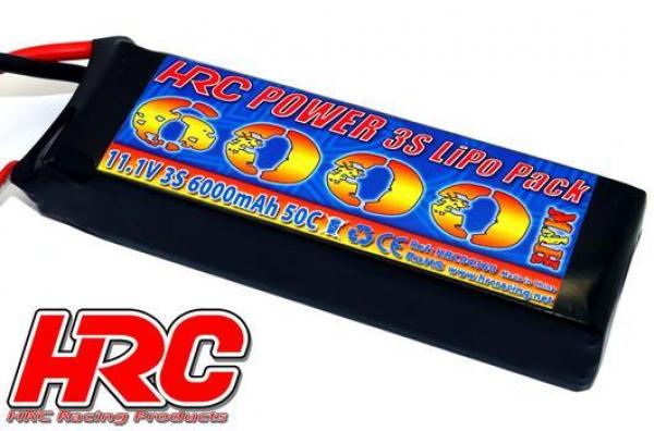 LiPo 3S - 11.1V 6000mAh 50C/100C - Slim - XT90AS