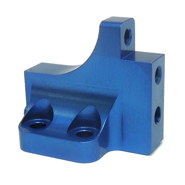 KM-Racing K8 Aluminium Radioplattenhalter rechts (blau)