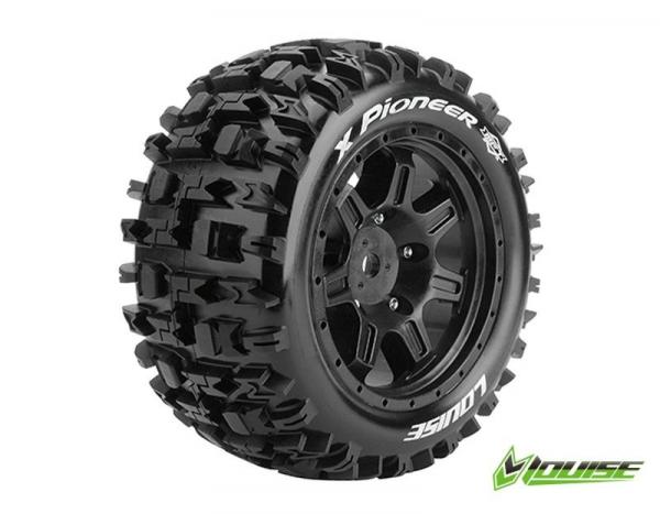 X-PIONEER SPORT-REIFEN FELGE SCHWARZ 24MM TRAXXAS X-MAXX / LOUISE MFT