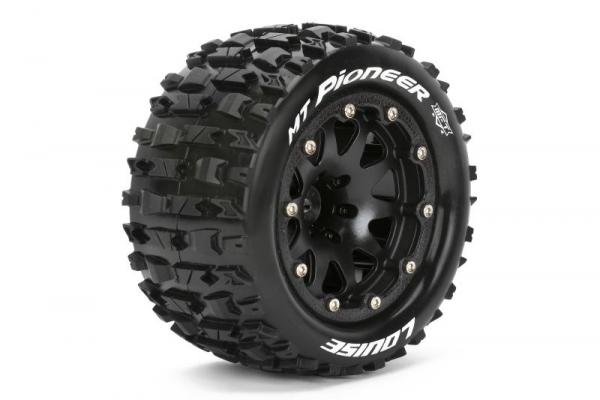 MFT MT-PIONEER BEAD-LOCK-FELGE SCHWARZ 1/2 OFFSET (2) 12MM 1/10 MONSTER TRUCK TRUCK 2,8 LOUISE