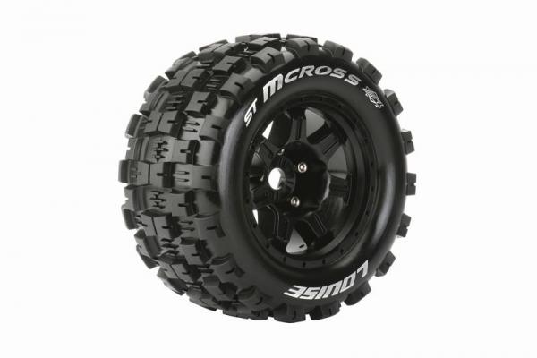 MFT ST 3.8 MCROSS 1/8 SPORT FELGE SCHWARZ (2) *J* 17MM TRAXXAS, HPI / 1/2Z OFFSET / LOUISE