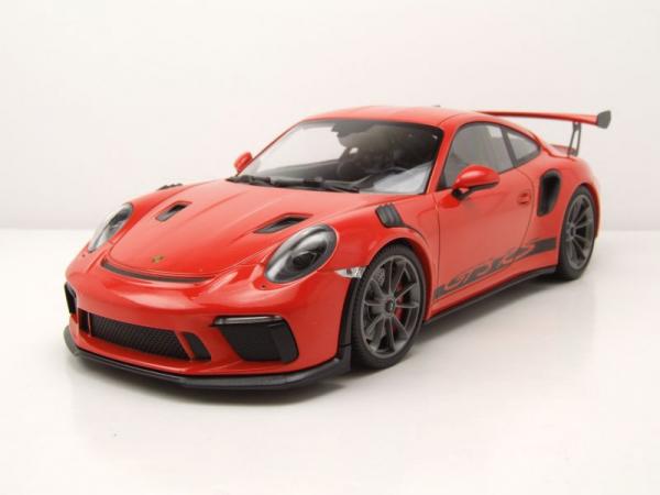 Porsche 911 GT3 RS 2019 (991.2) Orange with silver wheels