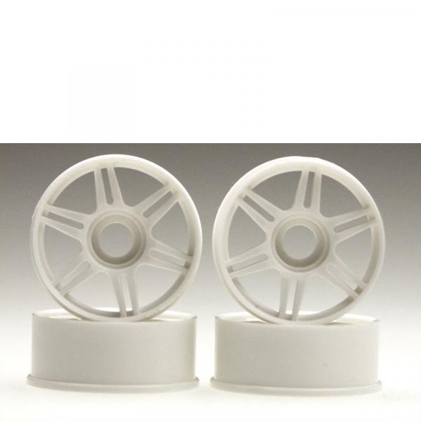 1:24 6-Stern weiss 8.5 mm vorne 9.5 mm hinten (4) Mini-Z Kyosho