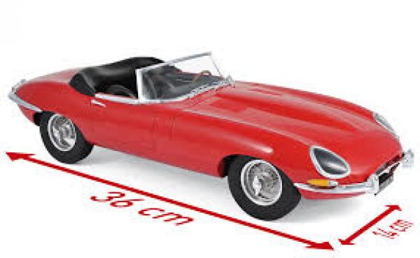 JAGUAR E-TYPE Cabriolet 3,8L 1962 RED 1/12 DIECAST MODEL CAR BY NOREV 122720