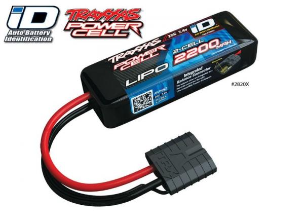 2200mAh 7,4V 2-Zellen 25C TRAXXAS LIPO mit iD-Stecker