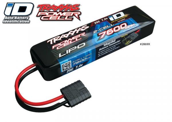 7600mAh 7,4V 2-Zellen 25C TRAXXAS LIPO mit iD-Stecker