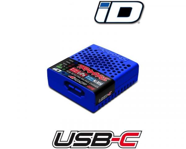 USB-C 4A Lader 40W NiMH/LIPO TRAXXAS mit iD-Akkuerkennung**