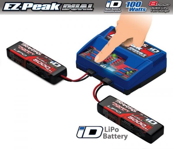 DUAL EZ-Peak Plus-Lader 2972GX + 2x 3S Lipo 5000mAh 2872X TRAXXAS EU-Version / X-Maxx Ergänzungs-Paket (VE 8) Vers2018