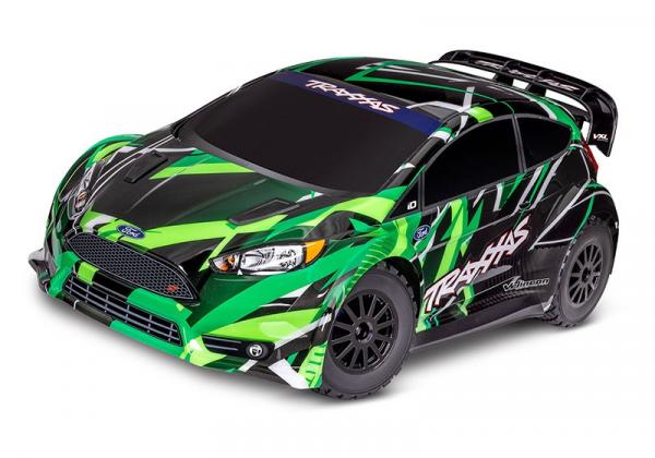 TRAXXAS FORD FIESTA ST GRÜN 1/10 RALLY VXL RTR BRUSHLESS, OHNE AKKU UND LADEGERÄT