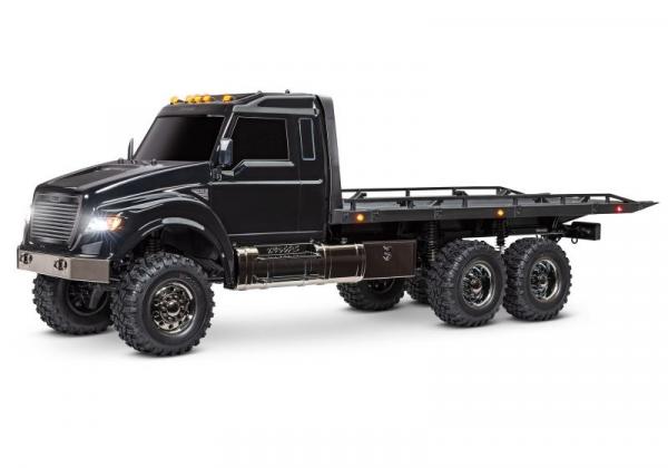 TRX FLATBED HAULER TRUCK 6X6 RTR O AKKU/LADER 1/10 6WD TRUCK BRUSHED SCHWARZ