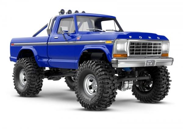 SLVR TRX TRX-4M Ford F150 4x4 lifted blau 1/18 Crawler RTR Brushed, mit Akku und USB Ladegerät